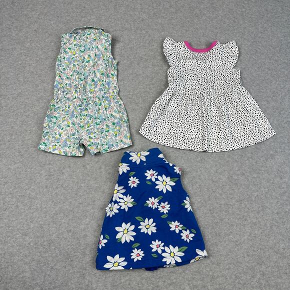 Lot of 3 Baby Girls Clothes 6M Multicolor Floral Polka Dot Summer Outfits Cotton - Picture 5 of 5